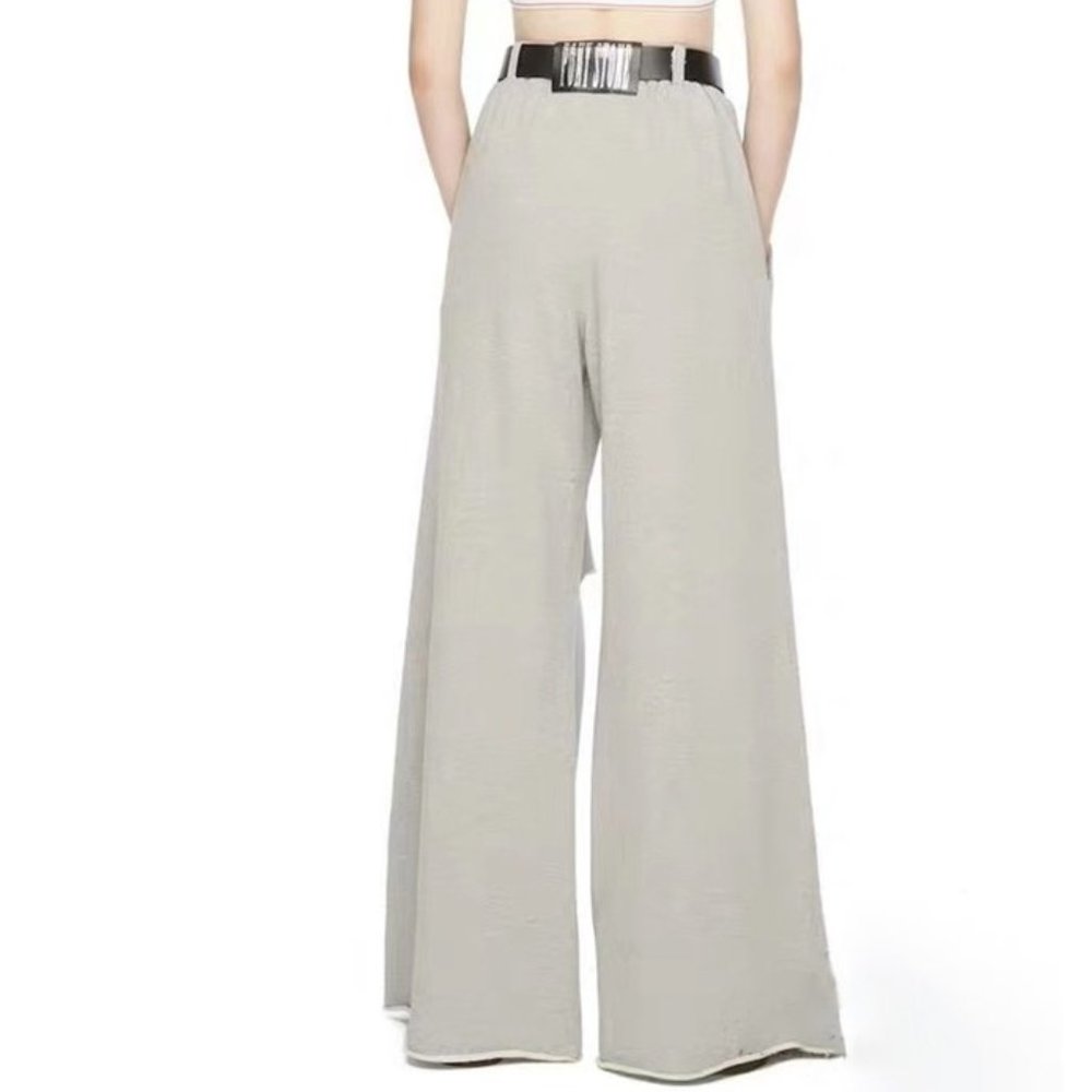 Cut Out Raw Edge Sweat Pants - Picture 4 of 7
